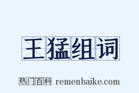 王猛组词是什么意思的图片